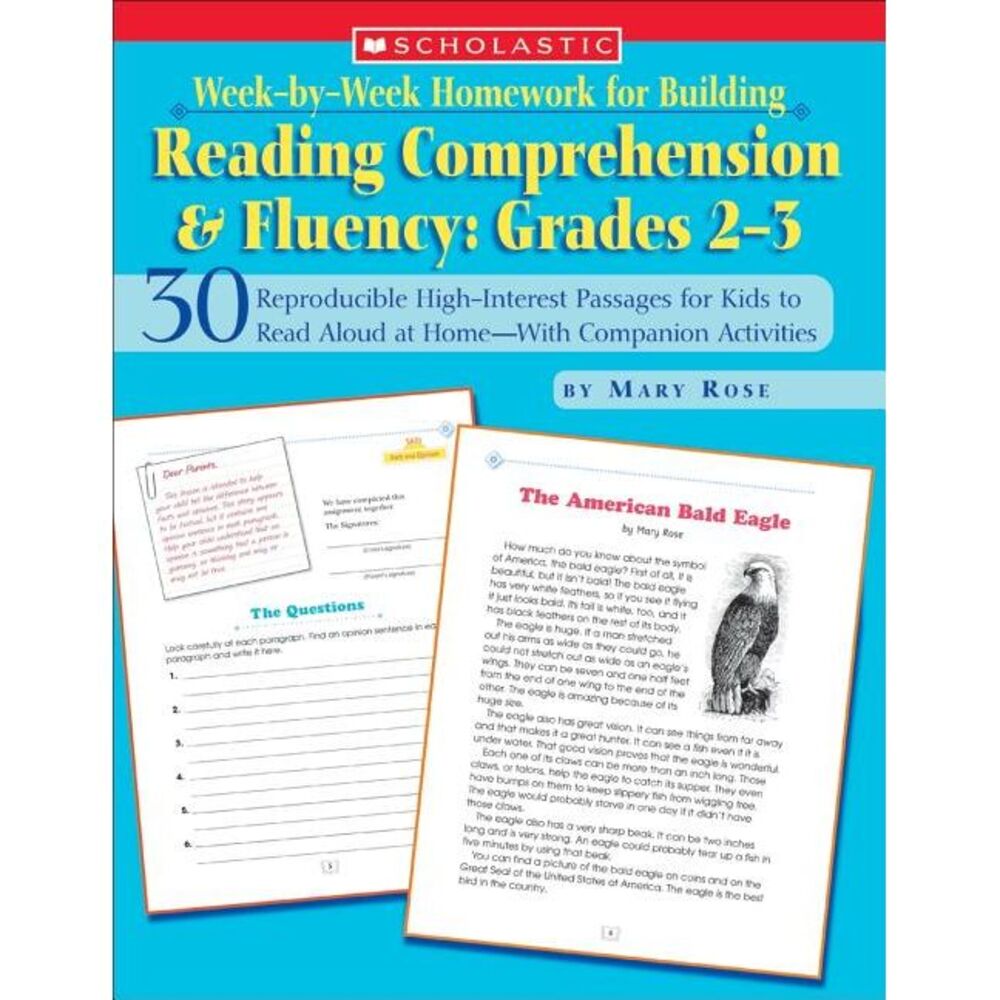 Week-By-Week Homework for Building Reading Comprehension & Fluency: Grades 2-3: